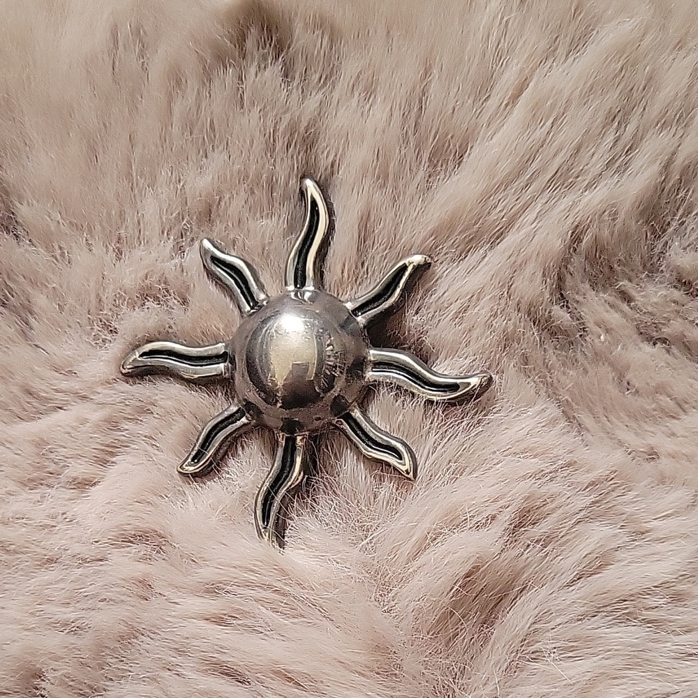 Sterling Silver Sunburst Brooch or Pendant